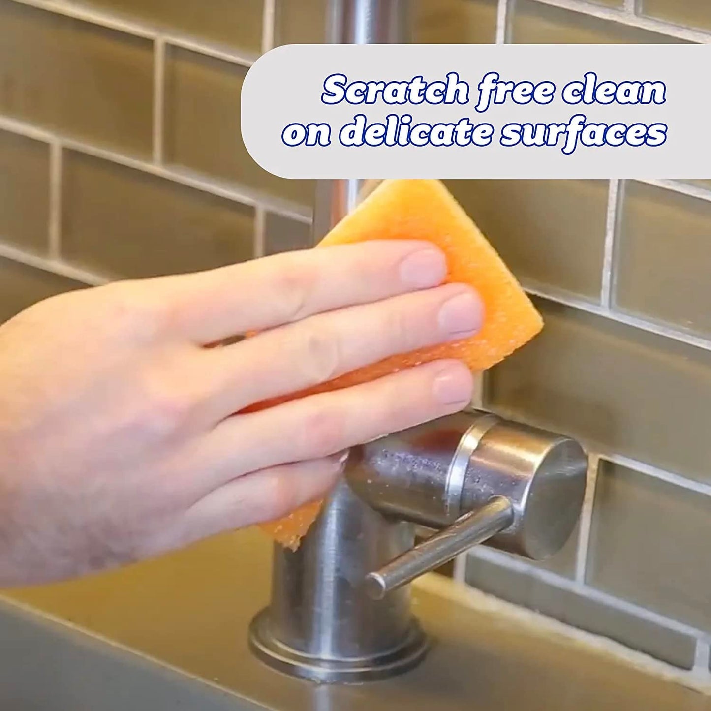 Sponge Daddy: 4-Pack Dual-Sided Sponge and Scrubber - Odor-Resistant and Scratch-Free Cleaning