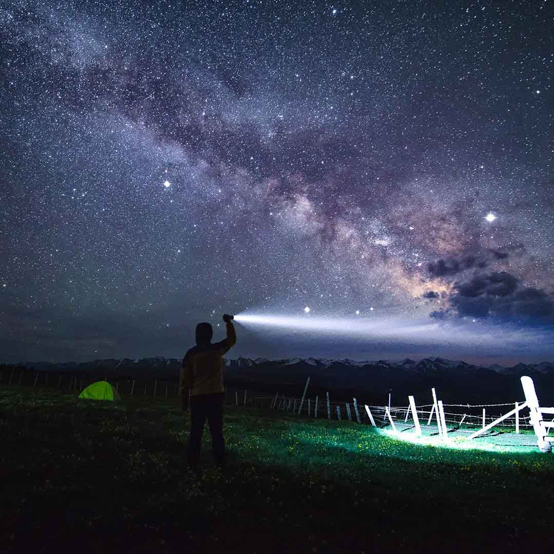 Powerful XPH50.2 USB-C Rechargeable Flashlight Set - 2000 Lumens, 6500K, 380M Throw, Includes 26650 Li-Ion Battery