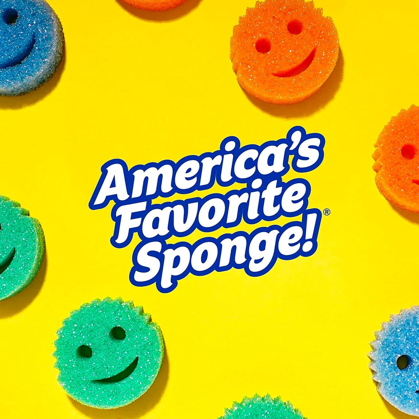 Sponge Daddy: 4-Pack Dual-Sided Sponge and Scrubber - Odor-Resistant and Scratch-Free Cleaning