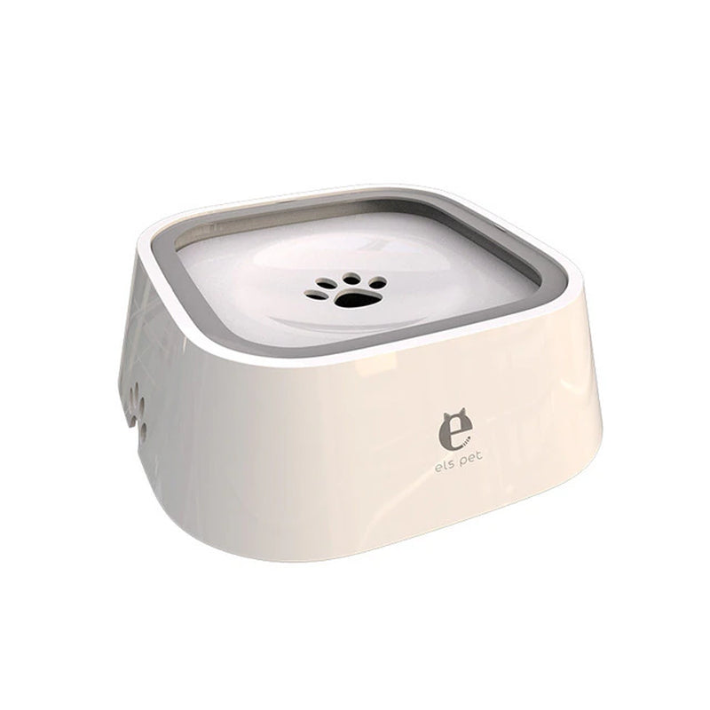 Spill-Proof Dog and Cat Floating Water Bowl with Non-Wetting Mouth Design - Anti-Overflow Water Dispenser in Durable Plastic