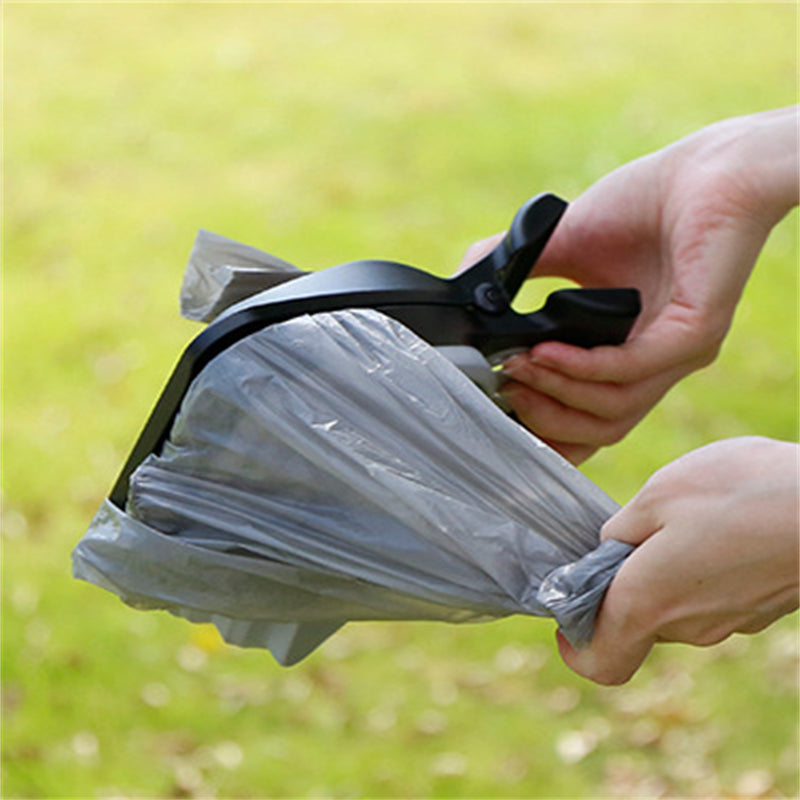 Foldable Dog Poop Scooper with Eco-Friendly Decomposable Bags: Travel-Ready Excrement Cleaner