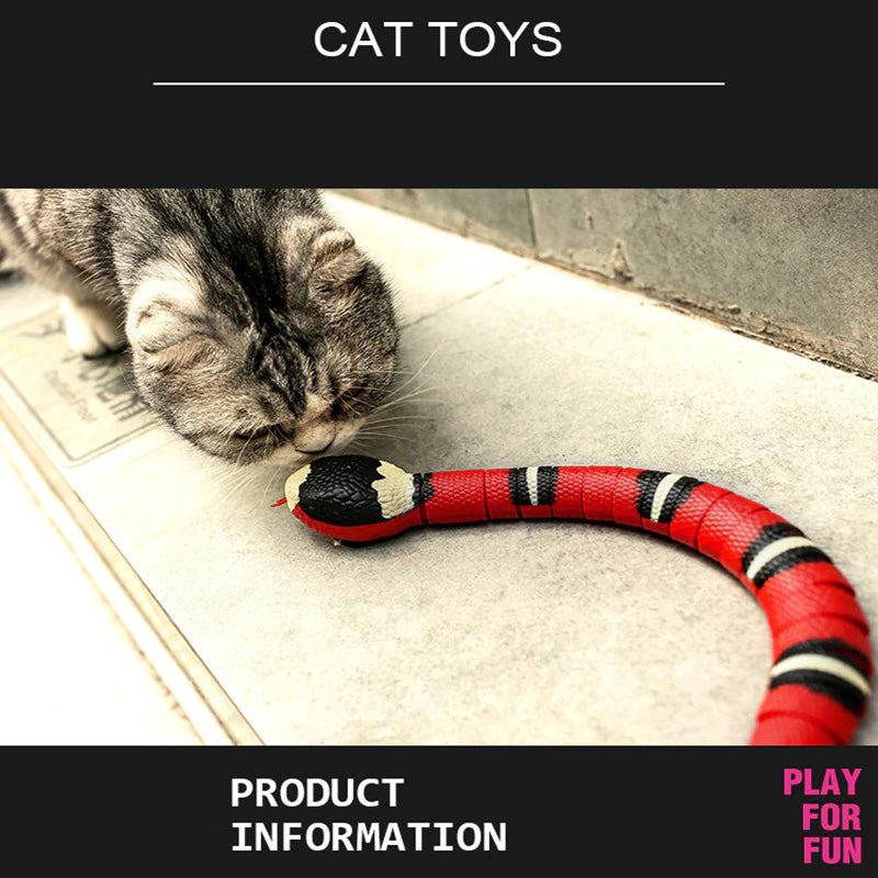 Interactive Smart Sensing Cat Toy - USB Rechargeable Electronic Snake for Cats and Dogs