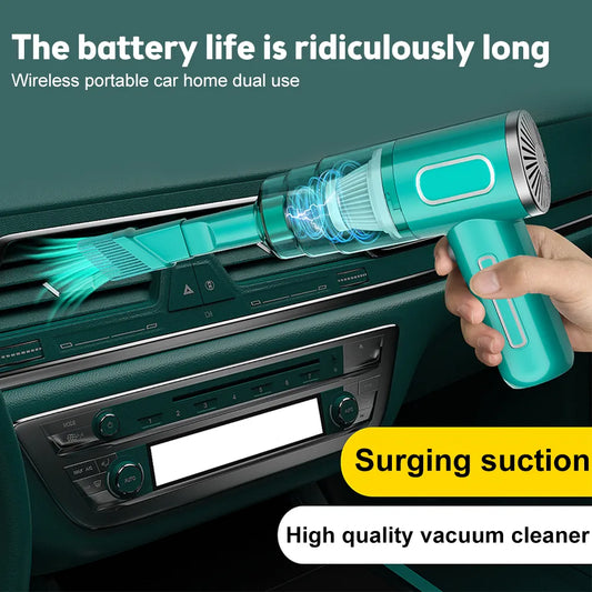 Powerful 29000Pa Wireless Car Vacuum Cleaner - USB Rechargeable, 2000mAh Battery, Portable Mini Wet and Dry Cleaning Appliance for Household Use