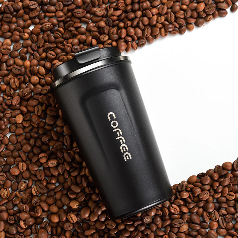 Leak-Proof Stainless Steel Coffee Thermos Mug: Travel-Ready Vacuum Flask Insulated Water Bottle