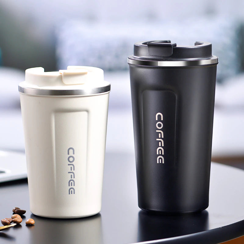 Leak-Proof Stainless Steel Coffee Thermos Mug: Travel-Ready Vacuum Flask Insulated Water Bottle