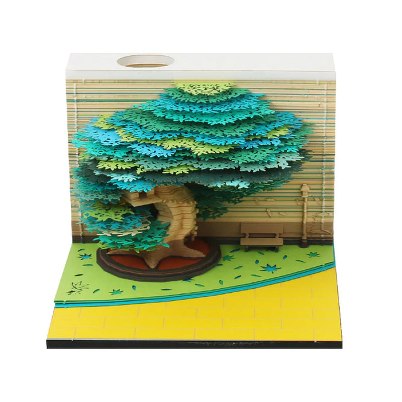 Unique 3D Sakura Tree House Calendar Notepad - Omoshiroi Block 2024: Memo Pad, Sticky Notes, and a Fun Christmas Gift