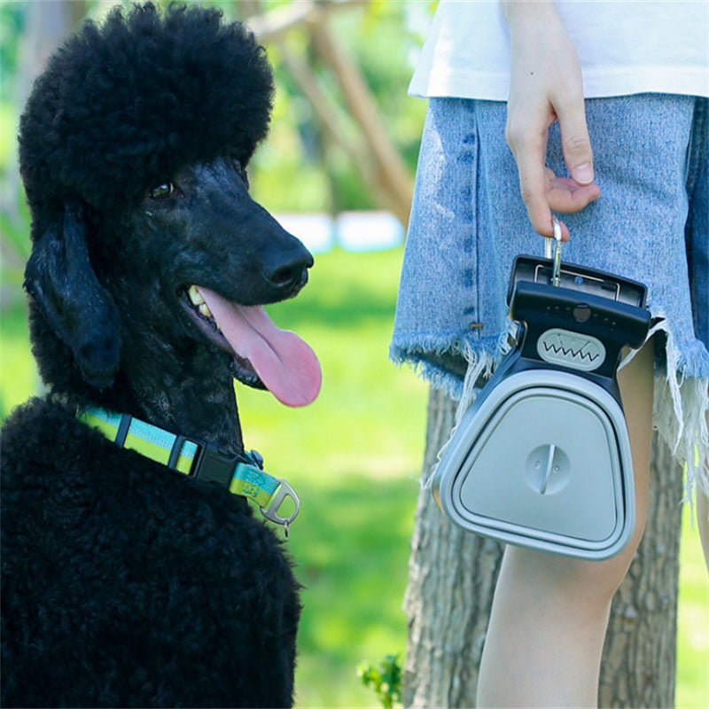 Foldable Dog Poop Scooper with Eco-Friendly Decomposable Bags: Travel-Ready Excrement Cleaner