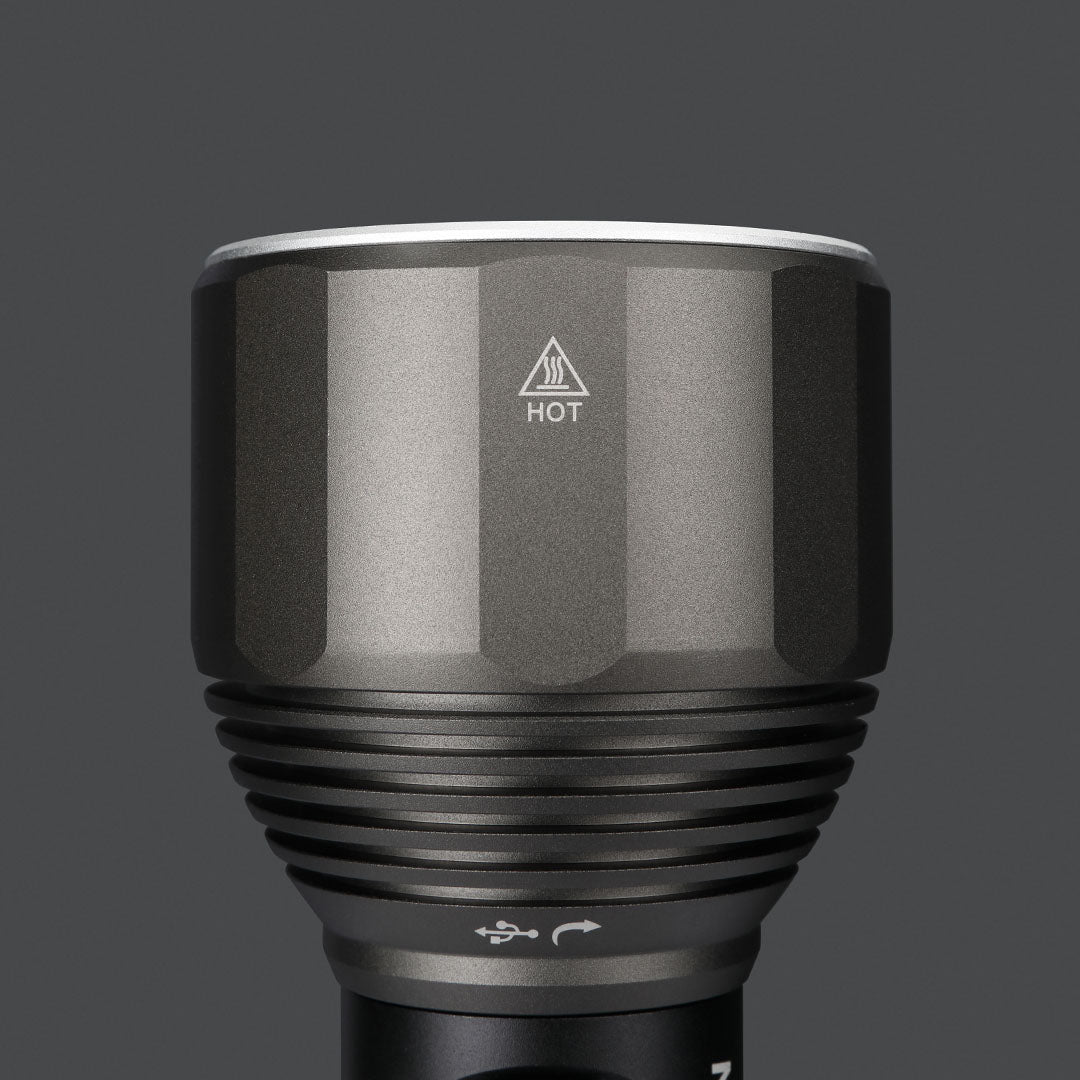 Powerful XPH50.2 USB-C Rechargeable Flashlight Set - 2000 Lumens, 6500K, 380M Throw, Includes 26650 Li-Ion Battery