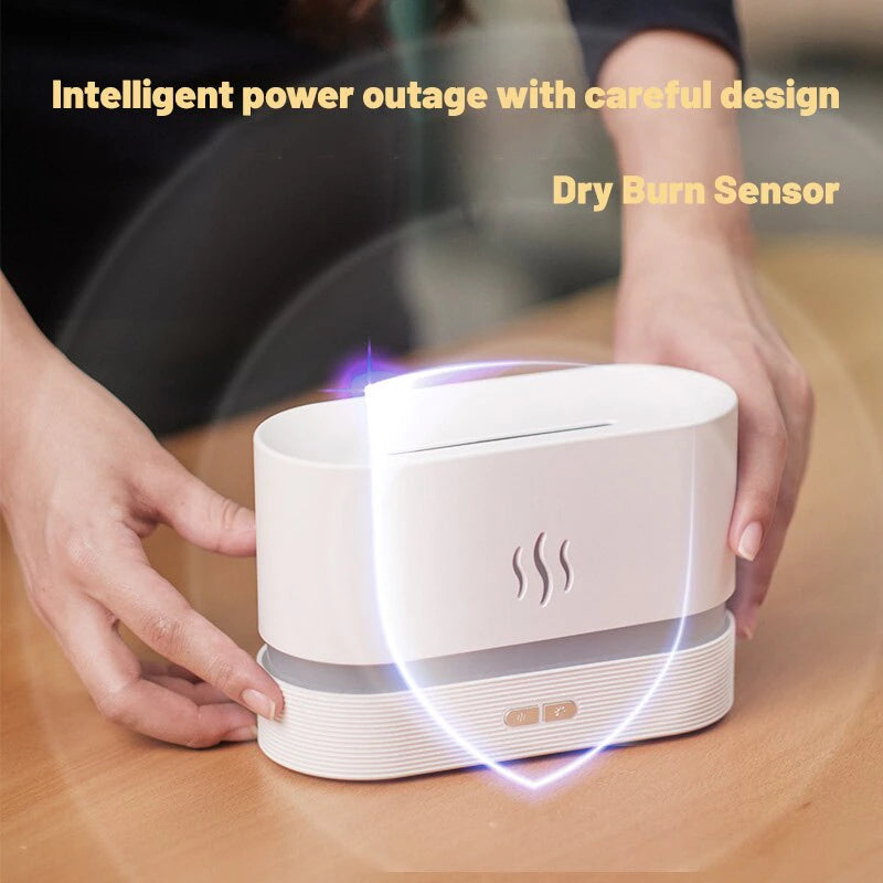 Simulated Flame LED Ultrasonic Air Humidifier with Fragrance Dispenser