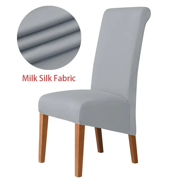 Stretch XL Polar Fleece Chair Cover with Long Back - Ideal for Wedding and Dining Room Chairs in the Kitchen