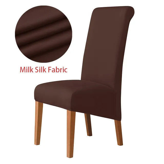 Stretch XL Polar Fleece Chair Cover with Long Back - Ideal for Wedding and Dining Room Chairs in the Kitchen