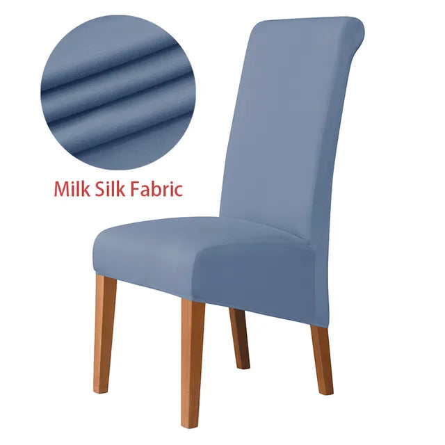 Stretch XL Polar Fleece Chair Cover with Long Back - Ideal for Wedding and Dining Room Chairs in the Kitchen