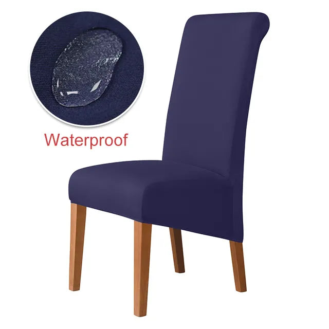 Stretch XL Polar Fleece Chair Cover with Long Back - Ideal for Wedding and Dining Room Chairs in the Kitchen