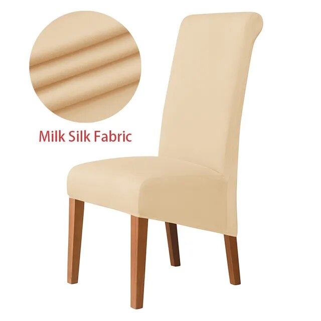 Stretch XL Polar Fleece Chair Cover with Long Back - Ideal for Wedding and Dining Room Chairs in the Kitchen