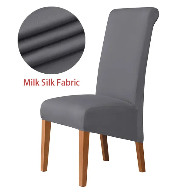 Stretch XL Polar Fleece Chair Cover with Long Back - Ideal for Wedding and Dining Room Chairs in the Kitchen