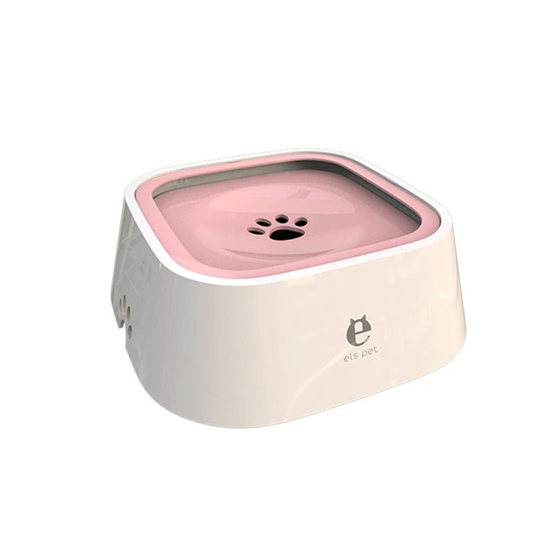 Spill-Proof Dog and Cat Floating Water Bowl with Non-Wetting Mouth Design - Anti-Overflow Water Dispenser in Durable Plastic