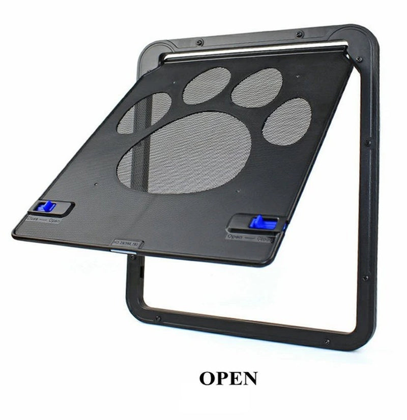 Magnetic Lockable Pet Door for Outdoor Spaces - Stylish and Secure Entry for Dogs and Cats with Easy Installation