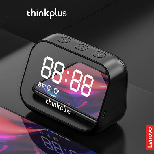 Lenovo Thinkplus TS13 Wireless Bluetooth Speaker Alarm Clock with LED Digital Stereo Desktop and Mirror